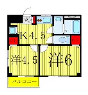 山本ハイツ【3階】の間取り
