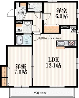 アンソレイユI【3階】の間取り