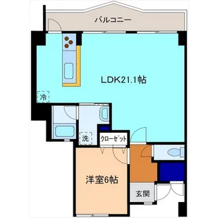 APAガーデンシティ東金沢WEST壱番館【8階】の間取り