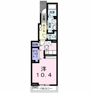 ルミエール中坪【1階】の間取り