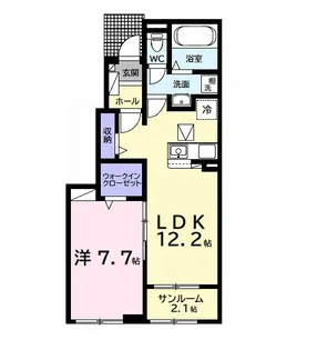 ラカーサフェリーチェプリモ【1階】の間取り