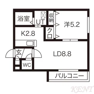 コムズ宮の沢【2階】の間取り