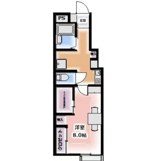 グリーンガーネット中山【1階】の間取り