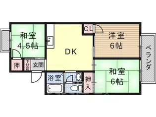 ハイツエスポワール【1階】の間取り