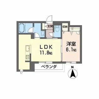 シャーメゾン エリゼII【2階】の間取り