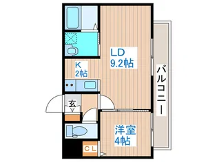 リベルティ豊平【4階】の間取り