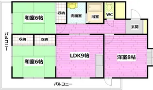ウエストコート3【5階】の間取り