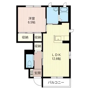 ヴィラ・グラシュー【1階】の間取り