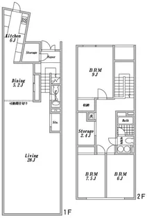 目白セクエンツァ【1階】の間取り