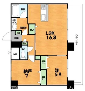 ベロフィオーレ宮之阪【5階】の間取り