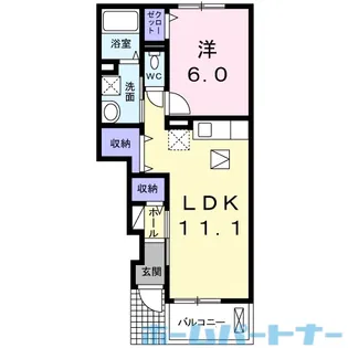 グランペール ラポール【1階】の間取り