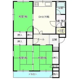 第二みたけマンション【2階】の間取り