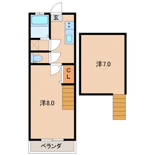 エスポワールII【2階】の間取り