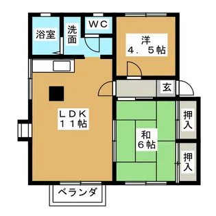 シティハイムくみーりあ【2階】の間取り