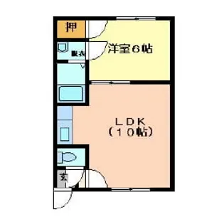 Mハイツ若草2【2階】の間取り