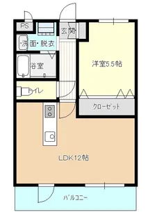 HAUSE,A小松島【1階】の間取り