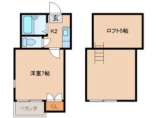 メルローズ南福岡【2階】の間取り