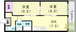ダイバーシティ神戸長田【4階】の間取り