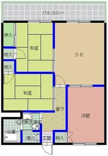 アーバンパレス米春【5階】の間取り