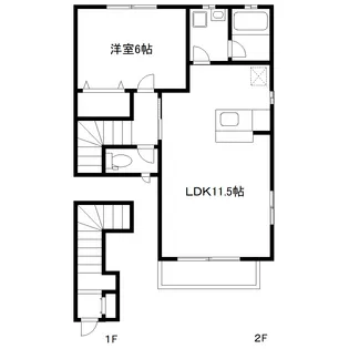 埼玉県熊谷市妻沼中央【アパート】の間取り