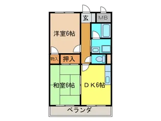 ベストマンションしお川【1階】の間取り