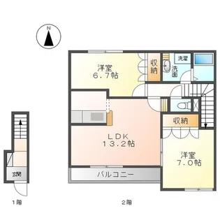 高知県高知市薊野東町【アパート】の間取り