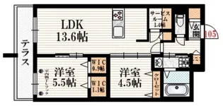 ヘーベルガーデン上祖師谷B【1階】の間取り