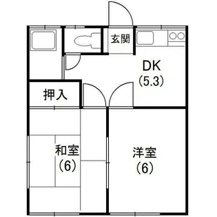 仲居ハイツ【1階】の間取り