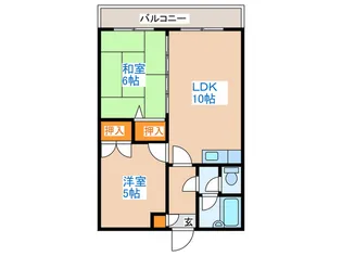 ロイヤルレインボ-平岸A【2階】の間取り