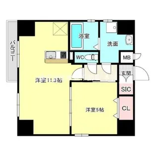 熊本県熊本市中央区紺屋今町【マンション】の間取り