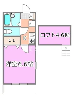 千葉県千葉市稲毛区黒砂1【アパート】の間取り