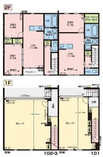 神奈川県横浜市港北区大曽根台【一戸建】の間取り