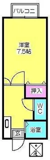 1Kの間取り画像