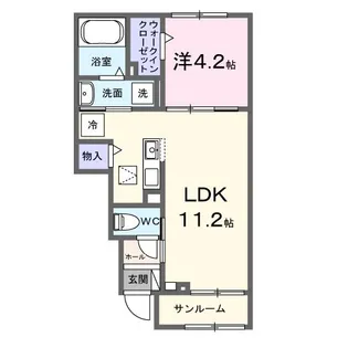 クラスペディアA【1階】の間取り