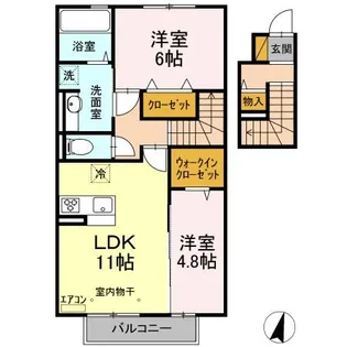 グレイスコート【2階】の間取り