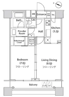 1LDKの間取り画像