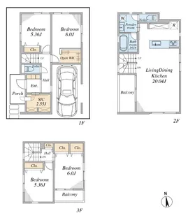 東京都杉並区上荻4【一戸建】の間取り