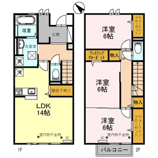 富山県富山市新根塚町1【一戸建】の間取り