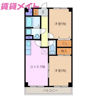 ルーブル後藤【3階】の間取り