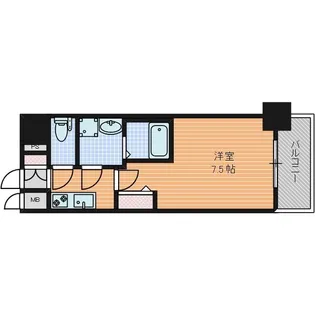 1Kの間取り画像