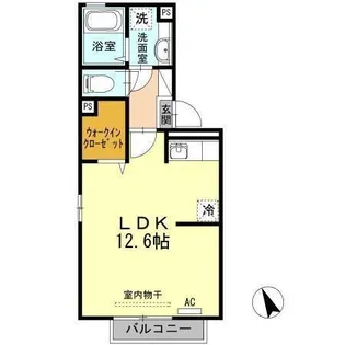 サーフスリー曽師 A・B・C【2階】の間取り