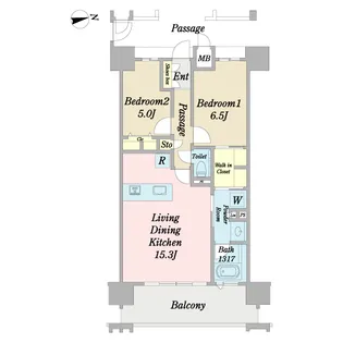 モンドミオ沖縄リゾートライカムヒルズ【9階】の間取り