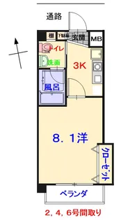 フィールドリヴァー【4階】の間取り