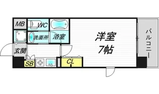 ジュネーゼグラン心斎橋東【3階】の間取り