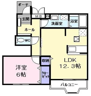 メゾン・アヴニールI【1階】の間取り