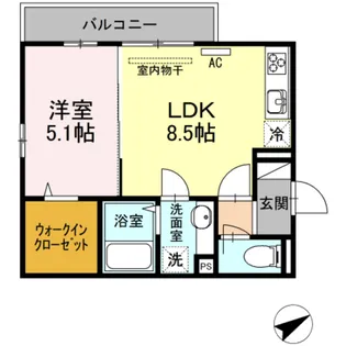 ライズ【2階】の間取り