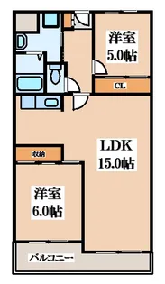 プリミエール明美の里【1階】の間取り