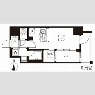 愛知県名古屋市中区新栄1【マンション】の間取り