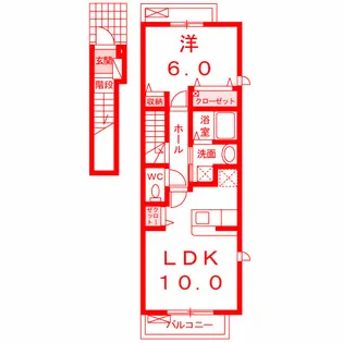 カーサプリマ【2階】の間取り