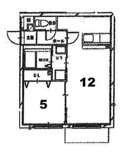 1LDKの間取り画像